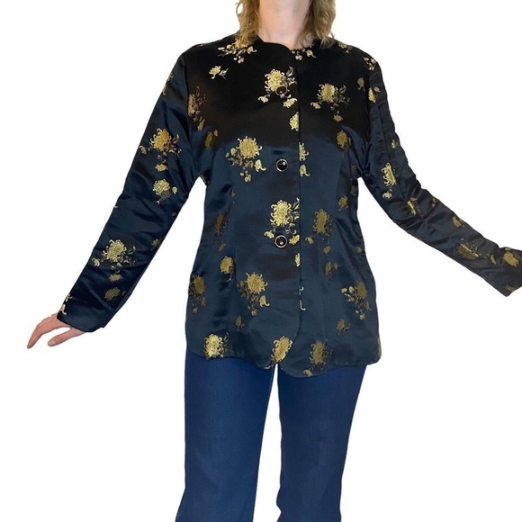 VINTAGE HANDMADE SATIN JACKET - Picture 2 of 4